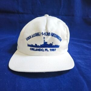 Navy Ship Reunion Orlando 1997 Snapback White Trucker Hat Cap